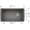 thumbnail image 2 of Blanco 441764 33-1/2" Diamond Super Single Bowl , Cinder, 2 of 2