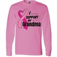 thumbnail image 3 of Inktastic Breast Cancer Awareness I Support My Grandma Pink Ribbon Long Sleeve T-Shirt, 3 of 5