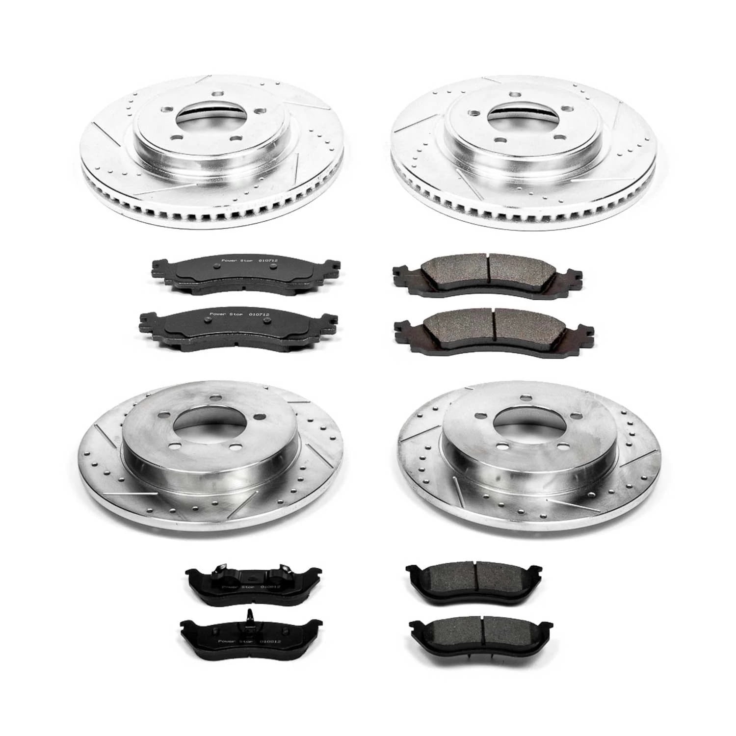 PowerStop Front and Rear Z23 Evolution Sport Carbon-Fiber Ceramic Brake Pad and Drilled & Slotted Rotor Kit Fits: MERCURY Select Models K2721