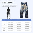 thumbnail image 4 of Vsdgher Blue Golden Dream Lotus Print Mens Pajama Pants Sleep & Lounge Pants, PJ Bottoms With elastic waistb and Pockets, 4 of 5