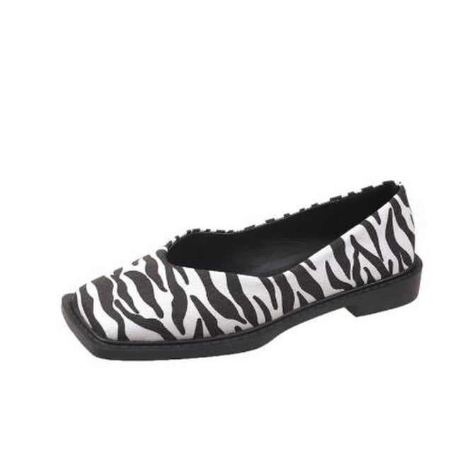 Primavera 2022, nuevos zapatos planos cómodos para mujer, mocasines sin cordones con punta cuadrada y boca baja, zapatos informales para mujer36 Gao Jinjia LED