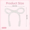 thumbnail image 2 of 16 Pcs Pearl Bow Cake Topper Bow Dots, White Bowknot Christmas Tree Topper Shiny Christmas Tree Decorations for Weddings, Birthday, Valentines Day and Party Supplies, 2 of 4