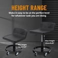 thumbnail image 2 of Rolling Stool with Wheels, Garage Stool Adjustable Telescoping Stool 300LBS Heavy Duty Shop Seat with Tool Tray, 360° Swivel Mechanic Chair for Garage, Workshop, Auto Repair Shop, 2 of 9