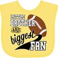 thumbnail image 3 of Inktastic Little Brother and Biggest Fan Football Player Boys Baby Bib, 3 of 4