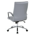 thumbnail image 2 of Pemberly Row Executive Mid-Back Chair in Gray Faux Leather with Padded Arms, 2 of 5
