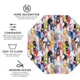 thumbnail image 4 of Disketp Colourful Horses Funny Coasters,6 Pcs Leather Coasters with Holder, Perfect Housewarming Hostess Gifts,Protect Furniture from Water Marks Scratch and Damage,Octagon, 4 of 7