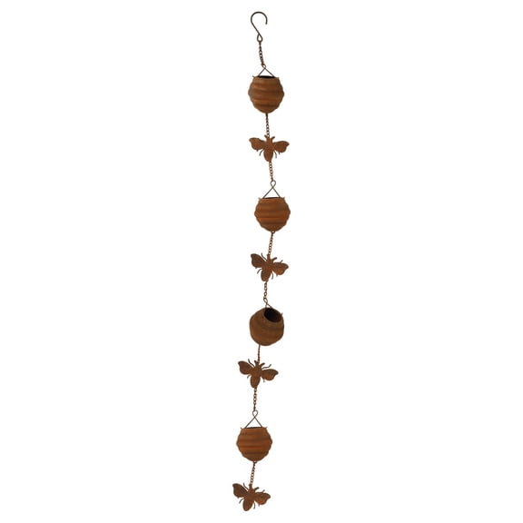 bee rain chains for gutters, rainwater collectors for downspouts, diverter water
