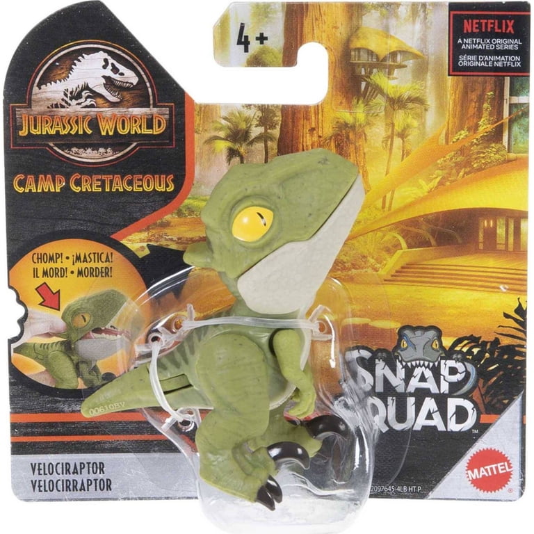 Mattel Jurassic World Camp Cretaceous Snap Squad Velociraptor Toy