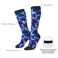 thumbnail image 4 of Naloa Blue Lightning1 Thigh High Socks Extra Long Stretchy Sock Women Over Knee High Opaque Stocking Daily Wear, 4 of 6