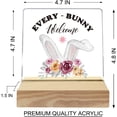 thumbnail image 3 of Easter Day Desk Decor, Every Bunny Welcome Acrylic Plaque Sign with Wooden Stand Table Desk Decor for Farmhouse Home Office Kitchen Tabletop Decor 4x4 Inch, 3 of 7