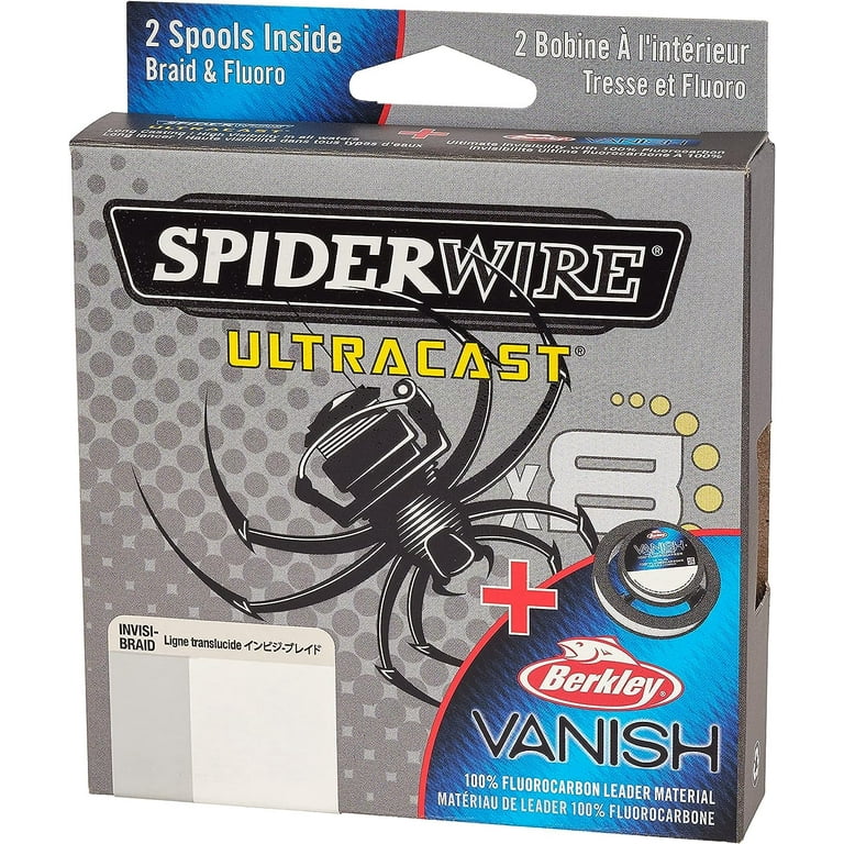 SpiderWire Ultracast 30lb Braid + Vanish 50lb Fluorocarbon Dual