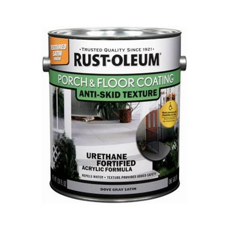 Rust-Oleum 262365 GAL GRY Satin Porch Paint (Best Paint For Concrete Patio)