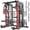 P43-Red, variant on LNOW Power Rack Cage Smith Machine Home Gym 2000LB Squat Rack All-in-One Total Body Workout System Dual Pulley Cable Crossover Multi-Functional Workout Machine with Weight Bench
