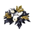 thumbnail image 4 of Corona decorativa de Halloween BLESIY con hojas de arce y calabazas 25 cm, 4 of 8