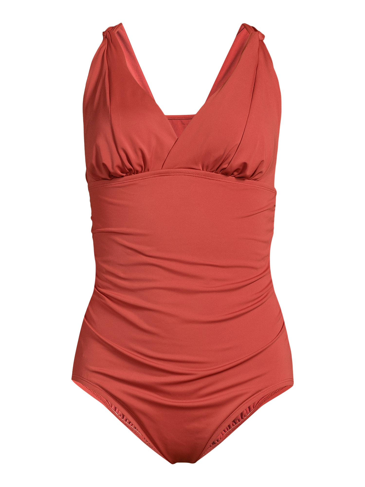 Time and Tru Women's and Women's Plus Plunge One Piece Swimsuit, Sizes XS-3X