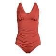 thumbnail image 3 of Time and Tru Women's and Women's Plus Plunge One Piece Swimsuit, Sizes XS-3X, 3 of 6
