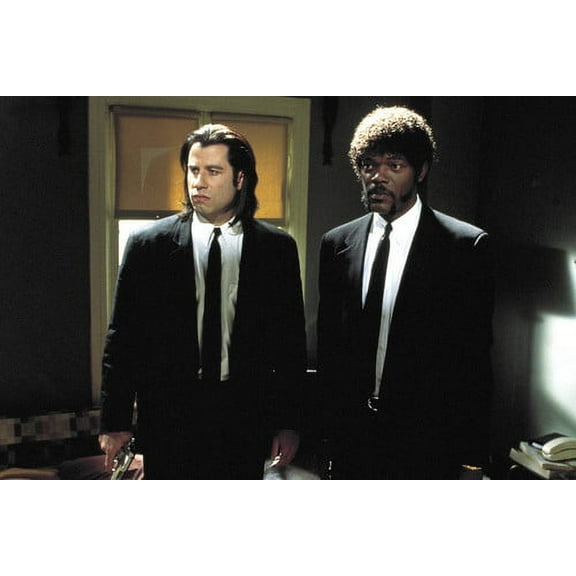 Pulp Fiction Samuel L Jackson John Travolta cool in black suits 24X36 Poster