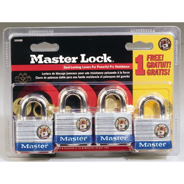 Master Lock 15/16" H x 15/8" W x 11/2" L Laminated Steel Double