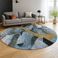 thumbnail image 6 of Addison Rugs Mayfield Premium Machine Washable Transitional Abstract Denim Round Rug, 8' x 8', 6 of 6