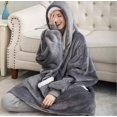 thumbnail image 2 of Manta Sudadera Sudadera con capucha de gran tamaño Usable Suave Cálido Cómodo Bolsillo frontal gigante, 2 of 2