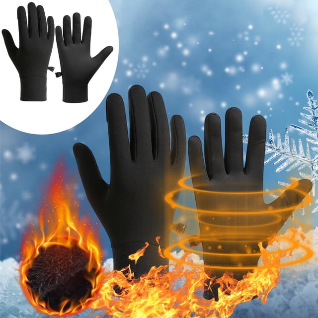 Ohmyroo Winter Outdoor Riding Warm Touch Screen Gloves Windproof Sports Anti-Slip Design For Cold Weather Cycling Activities