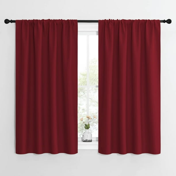 Cortinas NICETOWN Burgundy Blackout 107 x 137 cm, juego de 2