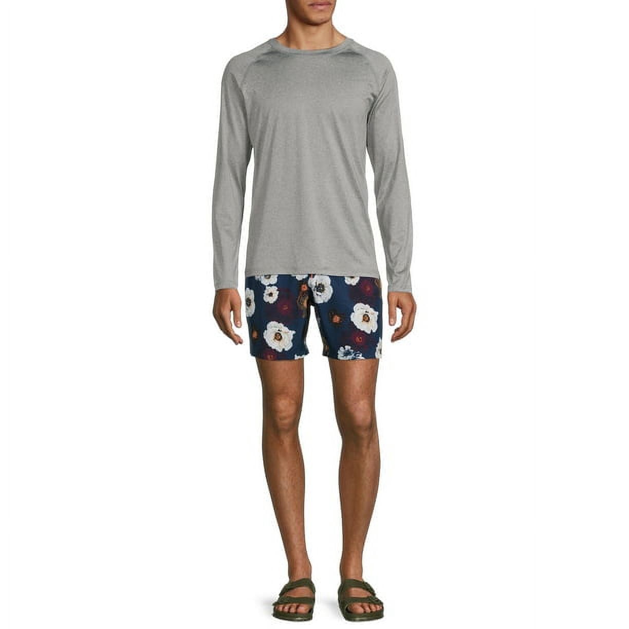 George Men's Long Sleeve Rash Guard with UPF50+, up to Size 5XL
