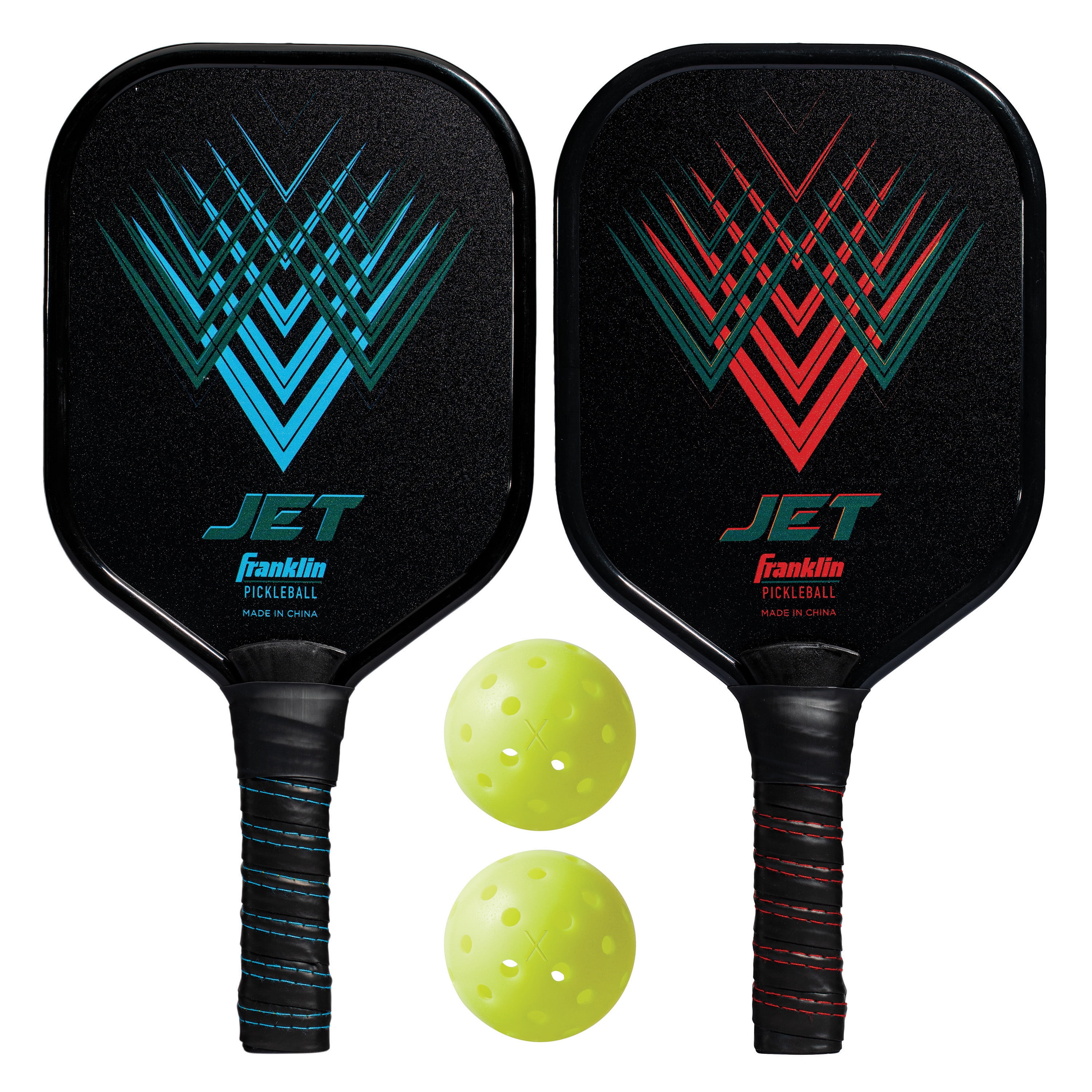 Franklin Sports Pickleball and Ball Set, Aluminum, Jet, Player, USAPA -