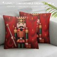 thumbnail image 3 of Pratyus Nutcracker Cane Detailed Modern Farmhouse Rustic Decorative Couch Pillow Cases with Zipper Home Decor Aesthetic Pillow Case 1PC 18x18in, 3 of 5