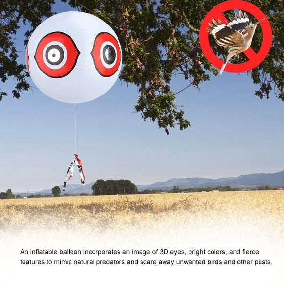 Bird Scare Eye Balloon,Terror Inflatable Bird Scare Balloon Bird Repellent Predator Balloon Scare Bird Repellent