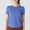 #20250606A12 Blue, variant on Women's Ruffle Sleeve Crop Tops Summer Flutter Cute Square Neck Casual Cotton Linen Blouses