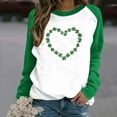 thumbnail image 5 of St Patricks Day Sweatshirt Women Shamrock Long Sleeve Shirt Casual Crewneck Pullover Adies Bow Print Tops St Patrick's Day Shirt, 5 of 7