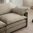 thumbnail image 4 of 3 Piece Oversized Sectional Sofa, Tan Corduroy, Unrivalled Comfort, 4 of 11