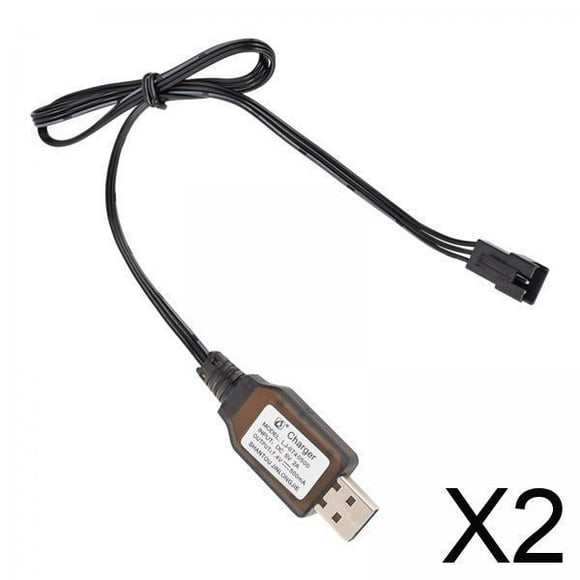 Cable Cargador USB De 2 Baterías De 7,4 V Y 3 Pines Universal Para Modelo De Tanque De Coche RC