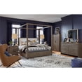 thumbnail image 5 of Magnussen Home Westbourne Dark Umber King Upholstered Poster Bed, 5 of 8