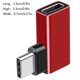 thumbnail image 3 of 90 Degree USB C Adapters, Standard TypeC Male to Female Adapters, USB C Male to Female Extenders for Laptops Tablets Red, 3 of 4