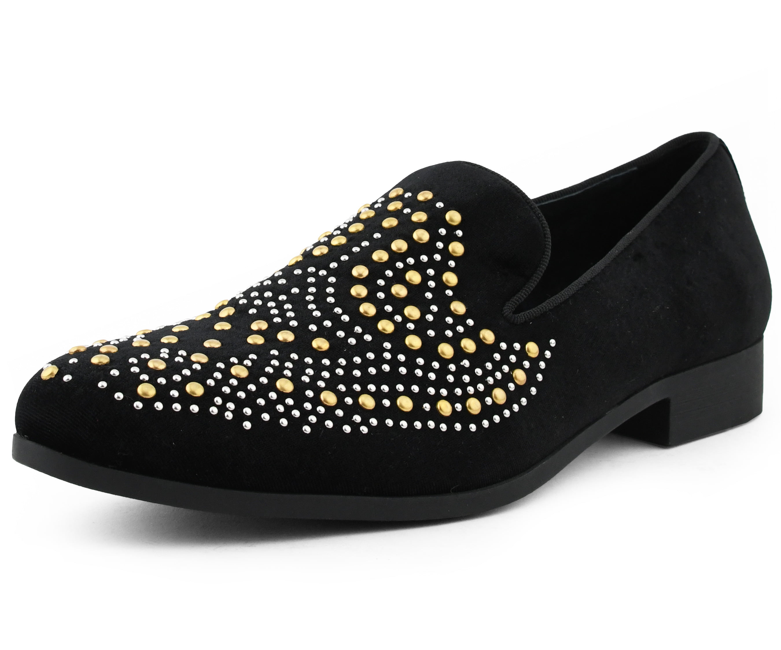 black spike dress shoes