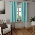 thumbnail image 2 of Ambesonne Teal Grommet Curtain, European Style Dotted, 50" x 63", Teal White, 2 of 6