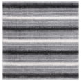thumbnail image 3 of SAFAVIEH Border & Stripe Jerred Striped Shag Area Rug, Grey/Black, 8' x 10', 3 of 4
