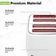 thumbnail image 6 of LONGDEEM 4 Slice Toaster Wide Slots Dual Controls - 6 Browning Options High Lift Lever - White, 6 of 7