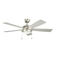thumbnail image 3 of Kichler Starkk 52" Brushed Nickel Integrated LED Ceiling Fan with Light and Pull Chain, 3 of 10
