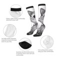 thumbnail image 3 of Sigee Cute Cat Meadow Sketch for Socks for Men Women Socks Stocking Compression Socks, 3 of 6