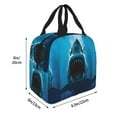 thumbnail image 2 of Pofeuu Open-Mouthed Shark Print Lunch Bag Lunch Box Large Capacity Insulated Lunch Bag for Adult, Leakproof Reusable Lunch Tote Bags for Work, 2 of 5