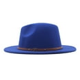 thumbnail image 3 of Ongmies Belt Womens Fedora Panama Wool Belt Cl Ic Hat Buckle Hat Floppy Wide Baseball Caps Accessory Blue Baseball Caps, 3 of 6