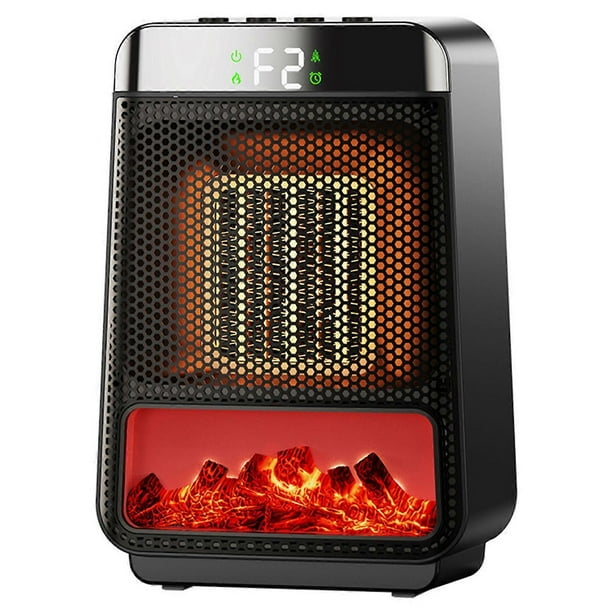 3D Dynamic Flames Heater with Thermostat 1500W Portable Space Heater with Ambient Lighting