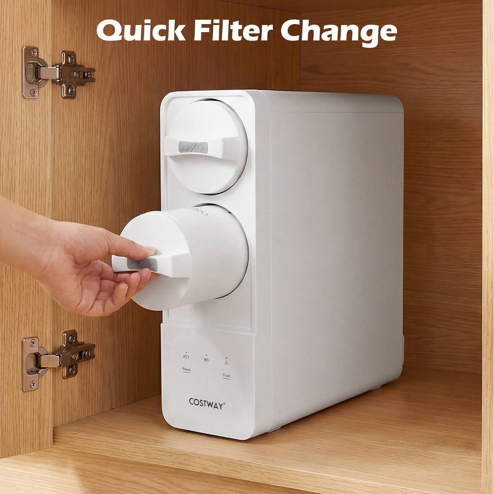 Costway Replacement PCT Filter for AW-RB20/AW-RB05 Under-Sink Reverse Osmosis System White-PCT