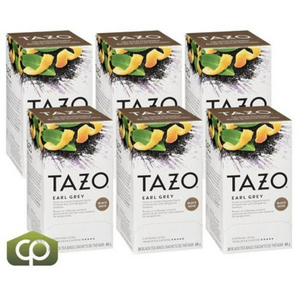 Tazo Tea Bag Earl Grey 20 CT (6/Case) Classic Blend with Citrusy Bergamot
