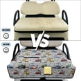 thumbnail image 6 of COEQINE Universal Golf Cart Seat Towel Blanket with 4 Front Pockets & Convenient Fold-Away Design, Fits for EZGO, Yamaha, Club Car and More 2 Person Seats, Gray Cartoon Golf Pattern, 6 of 8