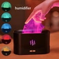 thumbnail image 4 of Flame Aroma Diffuser, Usb-Powered Cool Mist Humidifier With 7-Color Led Lights, Portable Aromatherapy Machine For Home Bedroom Office, White, 4 of 7
