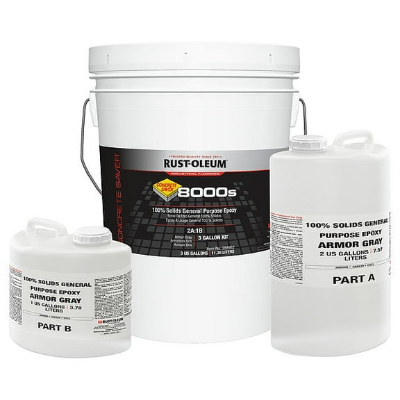 Rust-Oleum Epoxy Coating,Flat,Armor Gray,Smooth 388962